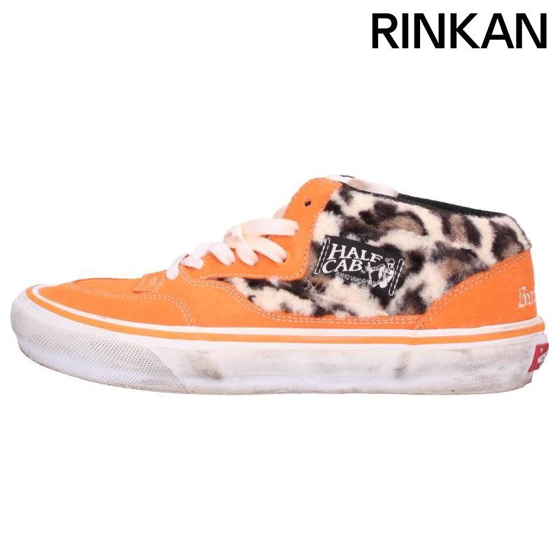シュプリーム ×バンズ VANS SKATE HALF CAB スケートハーフキャブレオパードスニーカー メンズ 26.5cm