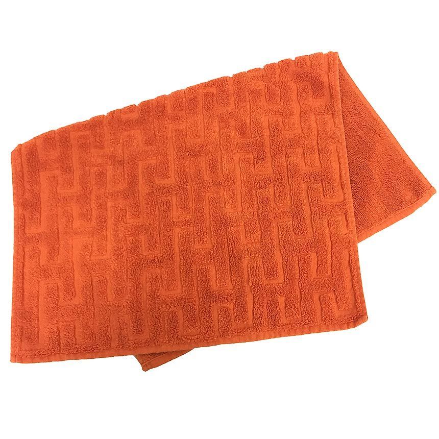 HERMES エルメス ステアーズ フェイスタオル コットン オレンジ 未使用 aq13030