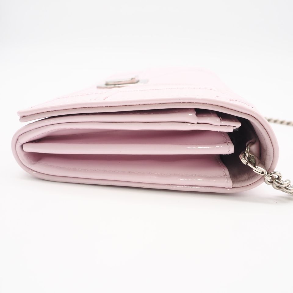 クリスチャンディオール ディオラマ レザー チェーンショルダーバッグ ピンク ☆3日以内返品可☆ 美品 Christian Dior クリスチャンディオール