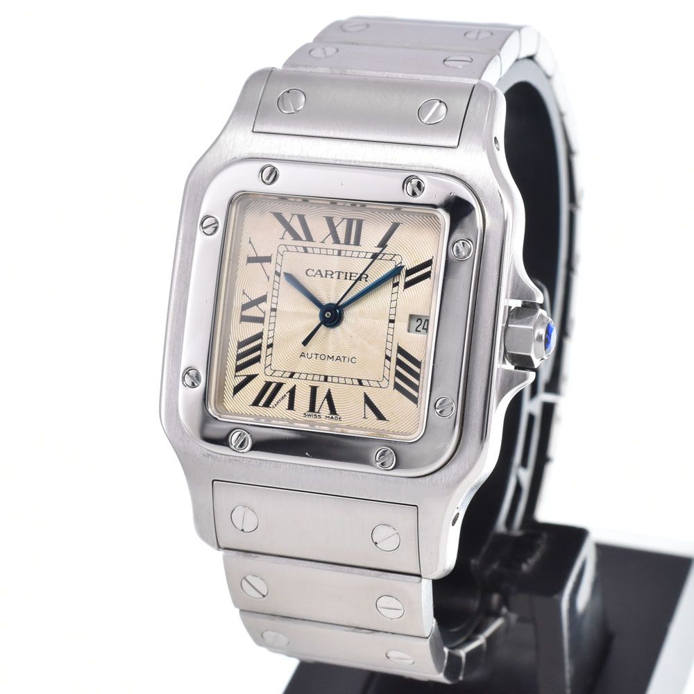 カルティエ CARTIER W20055D6 サントスガルベ LM デイト シルバー 自動