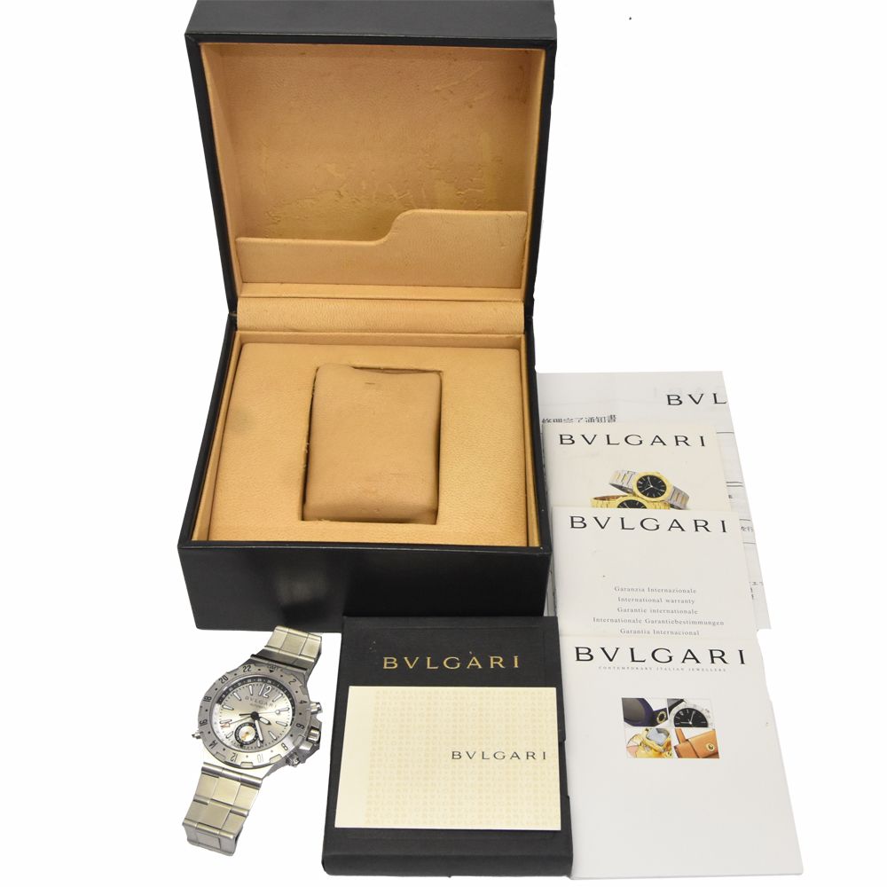 ブルガリ BVLGARI GMT40S ディアゴノ プロフェッショナル GMT シルバー