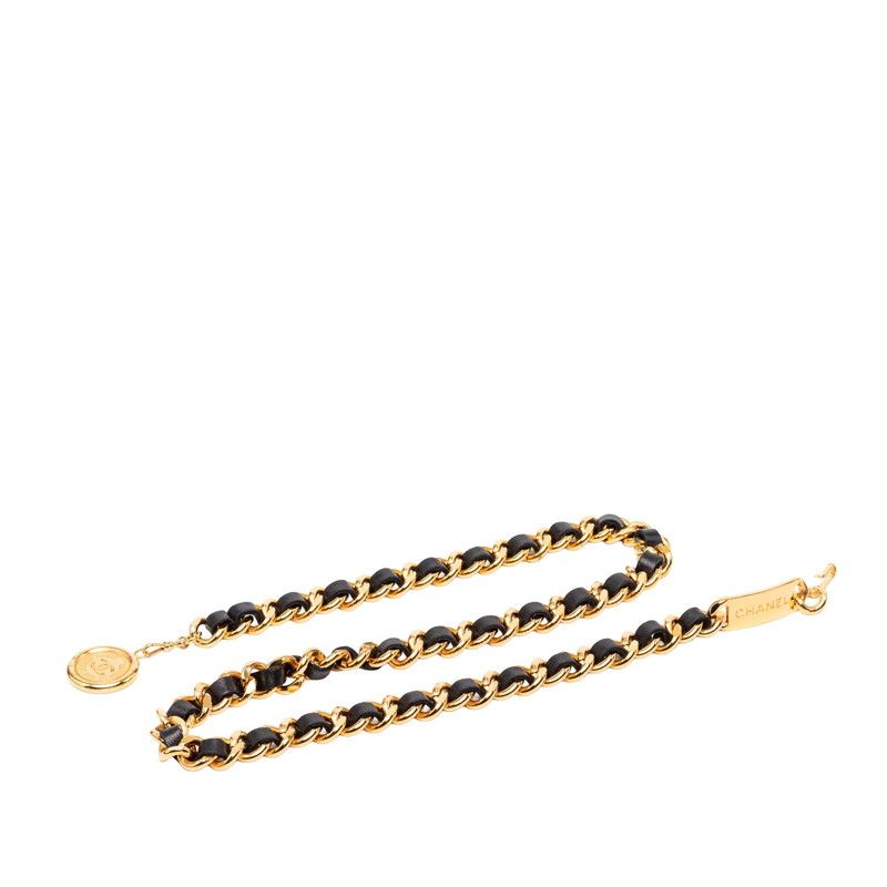 シャネル ココマーク 31 RUE CAMBON チェーン ベルト ゴールド レザー メッキ GP レディース CHANEL【1-0274241】