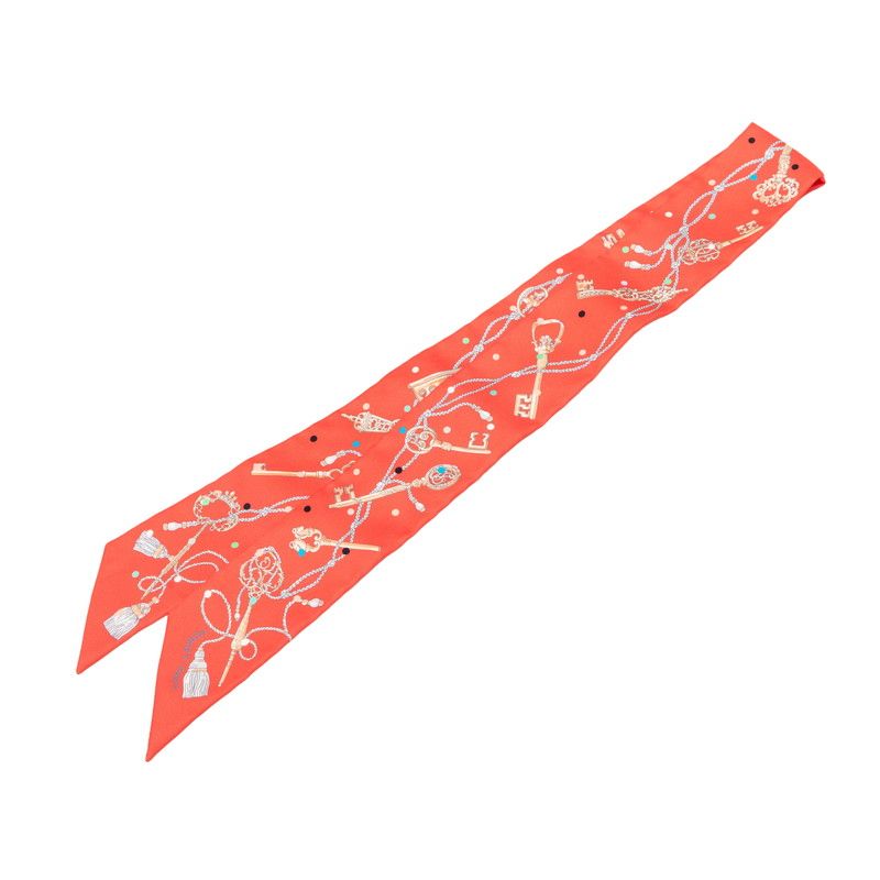 エルメス ツイリー レ クレ ア ポア LES CLES A POIS スカーフ ピンク系 シルク レディース HERMES【1-0274992】 21,158円