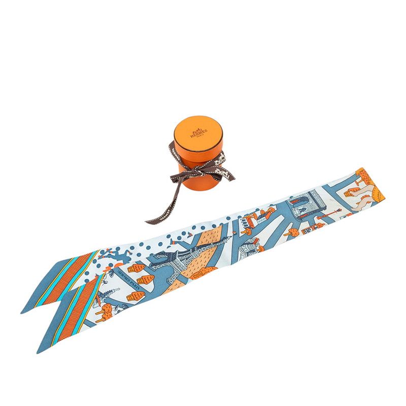 新品•未使用　Hermès ツイリー　パリの恋人達 エルメス ツイリー 新 パリの恋人たち Les Nouveaux Amoureux de Paris
