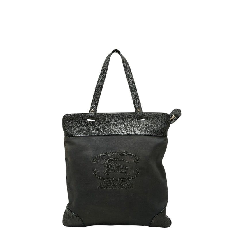 バーバリー ノバチェック シャドーホース トートバッグ ブラック レザー レディース BURBERRY【1-0276282】