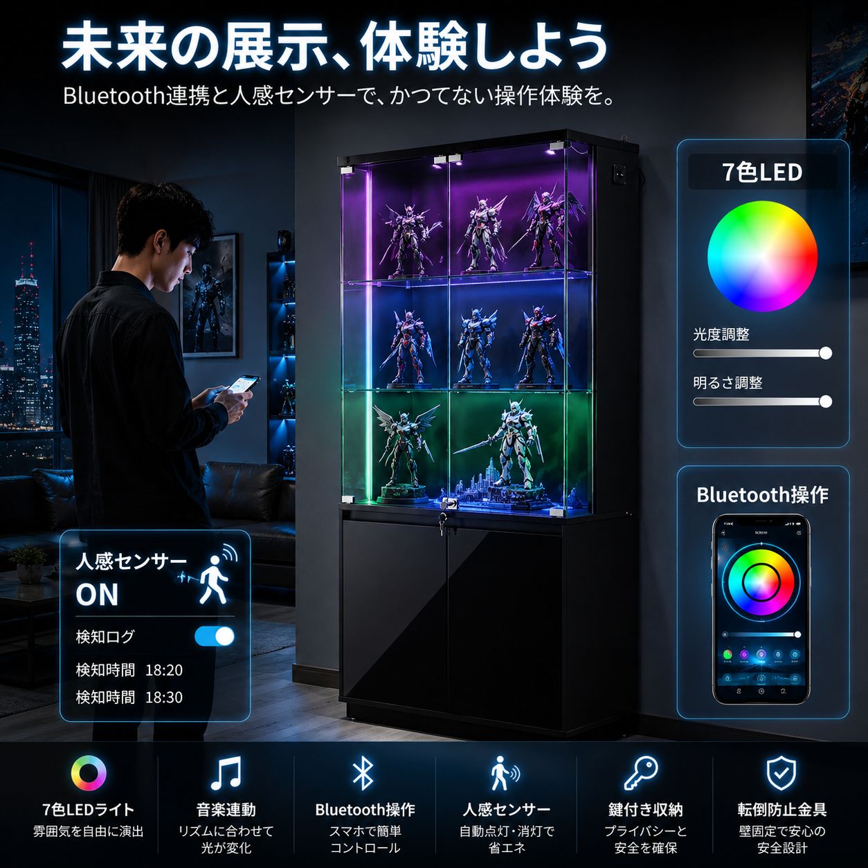 人気NO.1】 コレクションケース ガラスキャビネット ディスプレイ