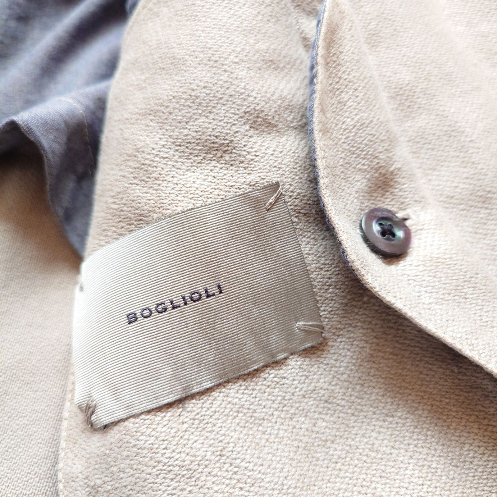 美品】BOGLIOLI ボリオリ CHELSEA チェルシー リネンコットン サファリ