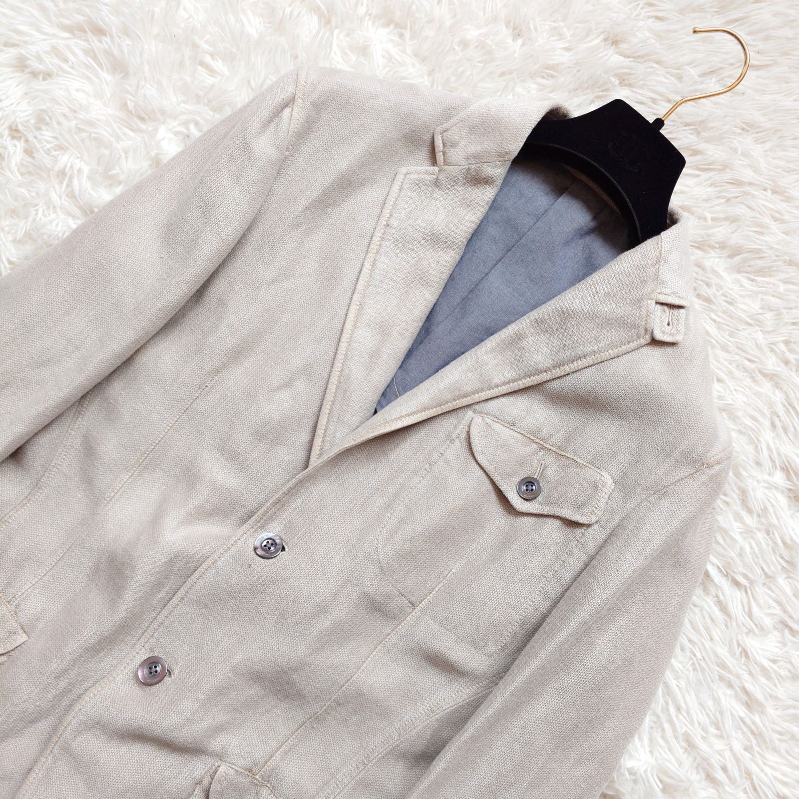 美品】BOGLIOLI ボリオリ CHELSEA チェルシー リネンコットン サファリ