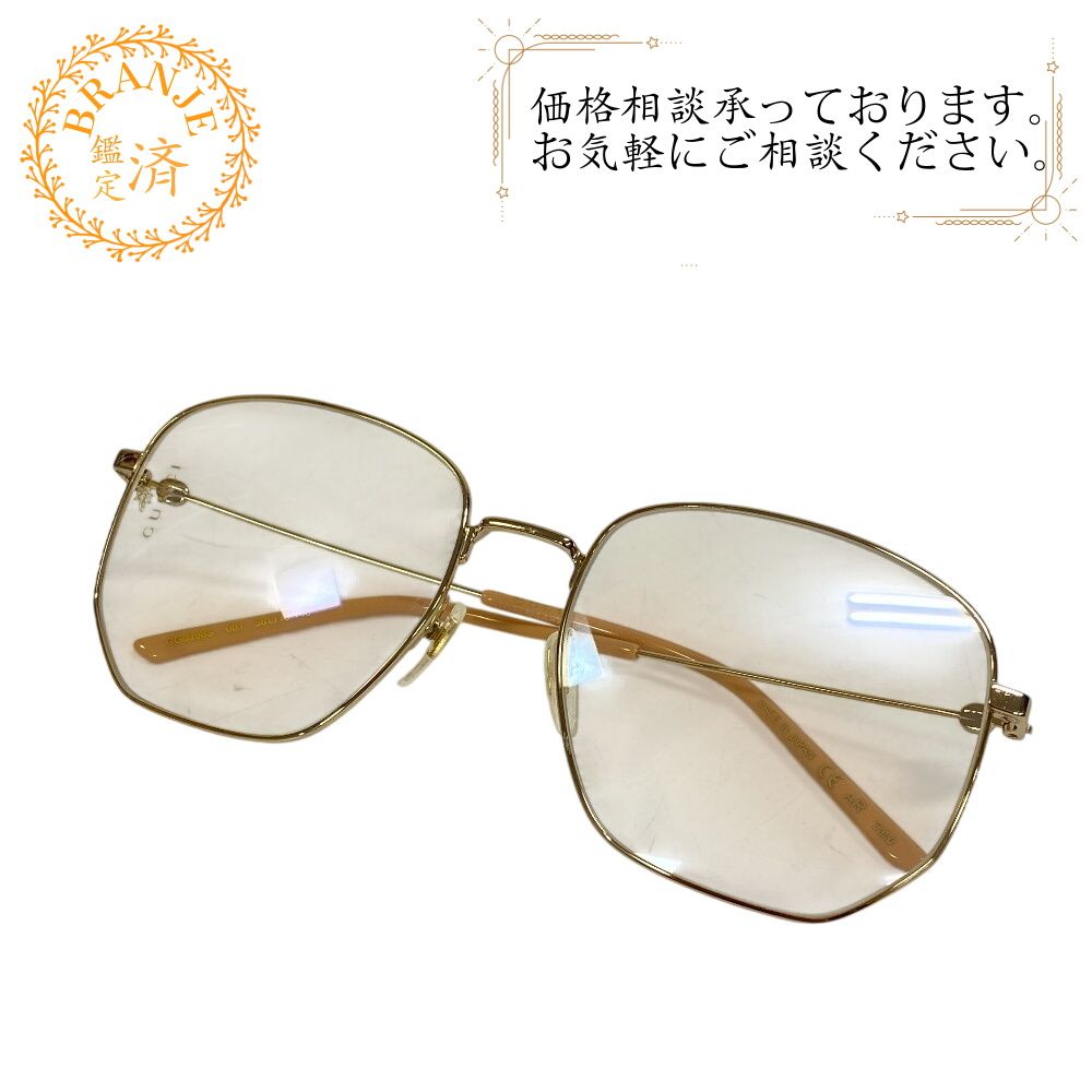 GUCCIグッチ GG0396S サイドGロゴ 眼鏡 サングラス メガネ ブランド おしゃれ 大人 ベージュ 22,200円