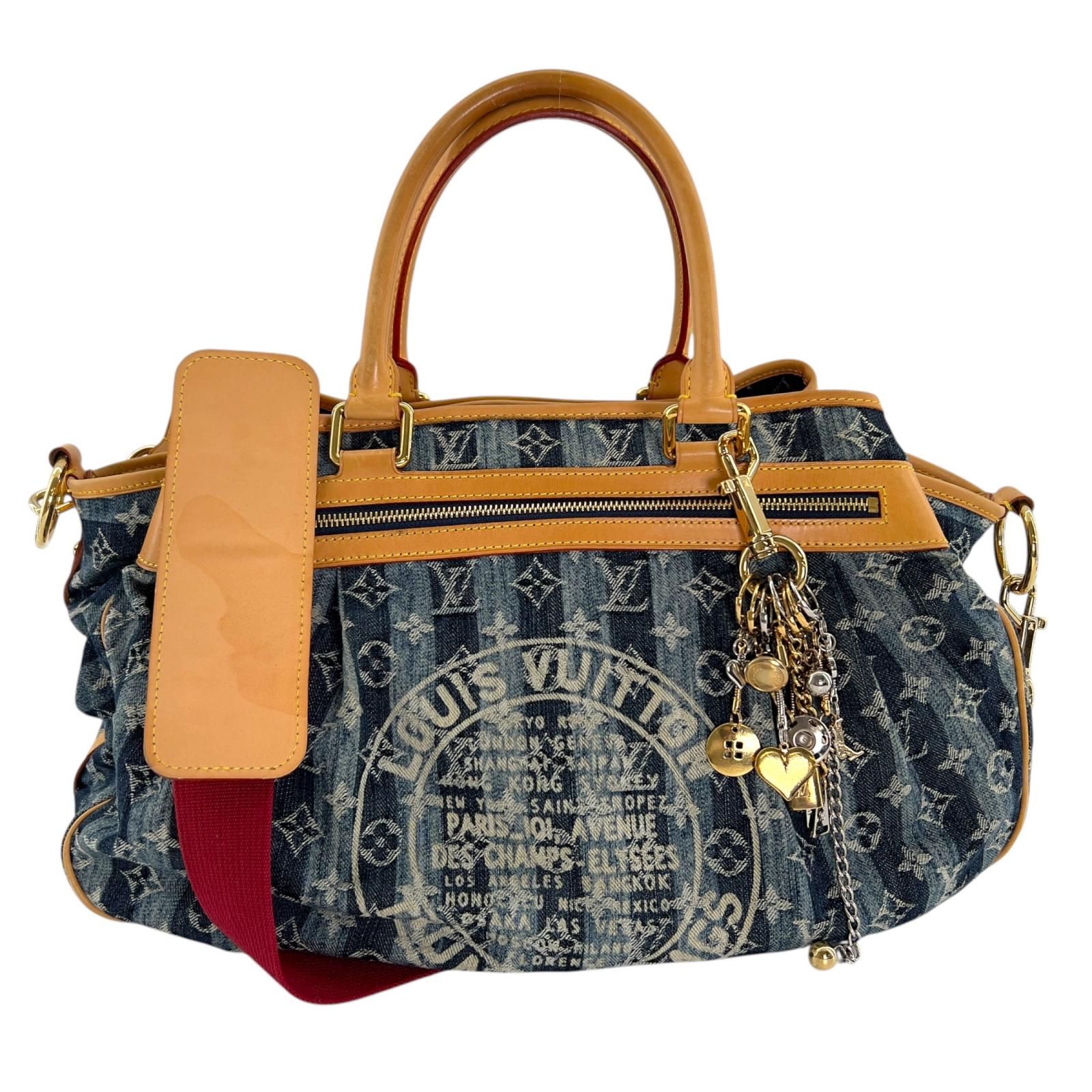 美品 LOUIS VUITTON ルイ・ヴィトン モノグラムデニム カバレイエGM