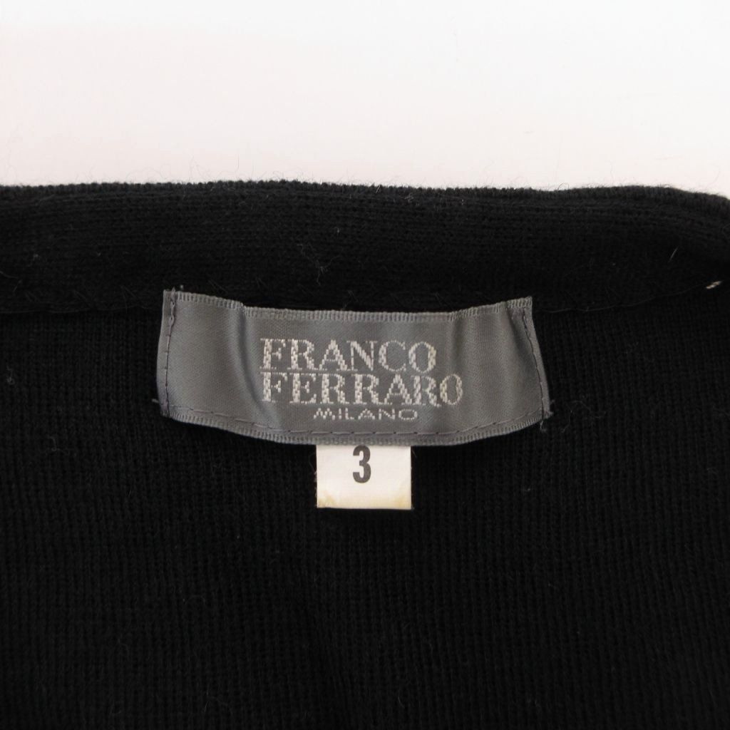 フランコフェラーロ FRANCO FERRARO カーディガン ニット 3 黒