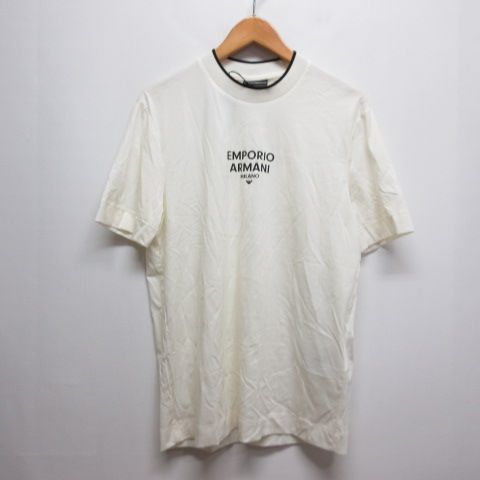 エンポリオアルマーニ EMPORIO ARMANI 半袖 ロゴ Tシャツ S オフホワイト 3D1T73 1JPZZ タグ付き 正規品