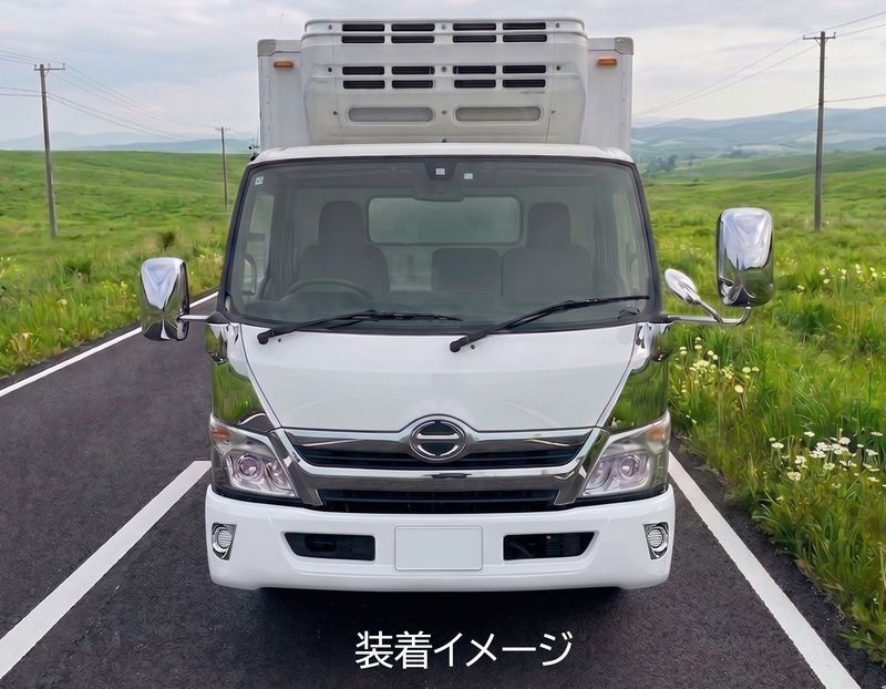 日野 エアループ デュトロ トヨタ ダイナ トヨエース メッキフォグカバー 日野エアループデュトロワイド車メッキフォグランプカバー左右セット