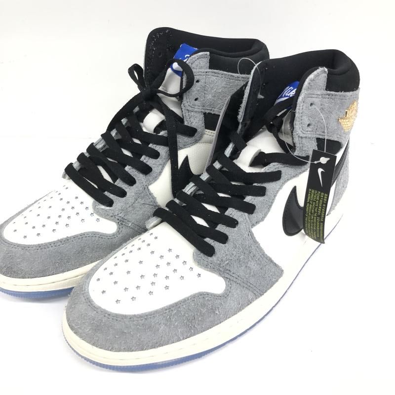 【中古】NIKE AIR JORDAN 1 RETRO HIGH OG COOL GREY BLACK-SAIL-GAME ROYAL DZ5485-003 31cm ナイキ エアジョーダン[66]