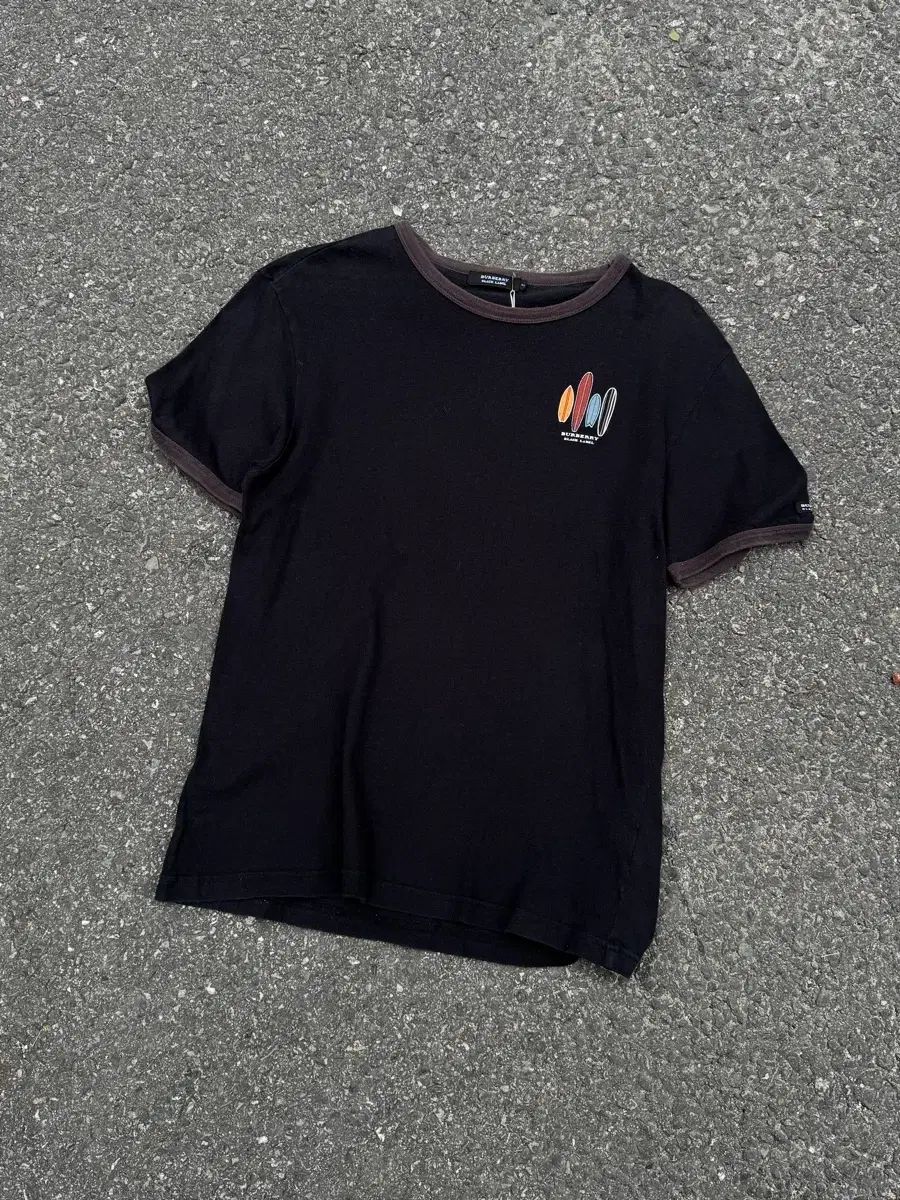 バーバリー ブラックレーベル サーフボード 半袖 リンガーTシャツ