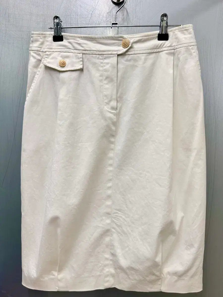 MAX MARA マックスマーラ 白 COLOR ストレート コットン ミディ スカート