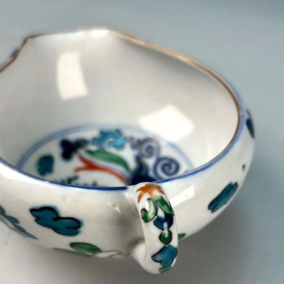 幽玄】中国古玩 珍玩 彩色壽花文 煎茶道具 7点纏めて 急須 水注 煎茶椀