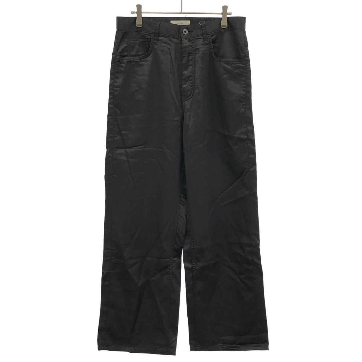 Vuja DE ヴジャデ FRED SATIN 5-POCKET TROUSERS サテントラウザーパンツ ブラック
