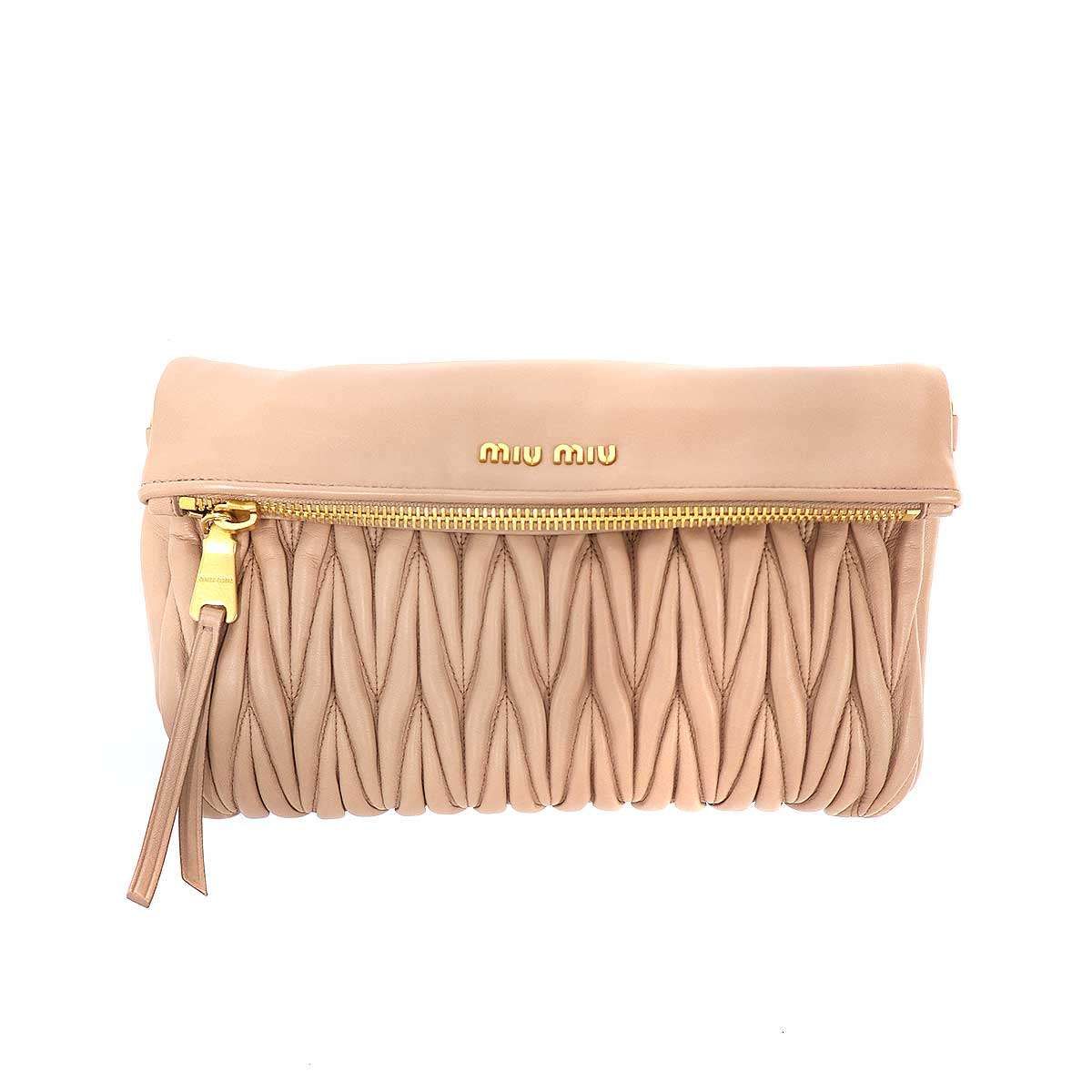 miu miu ミュウミュウ マテラッセ ショルダークラッチバッグ RP0363 ピンク 41,275円