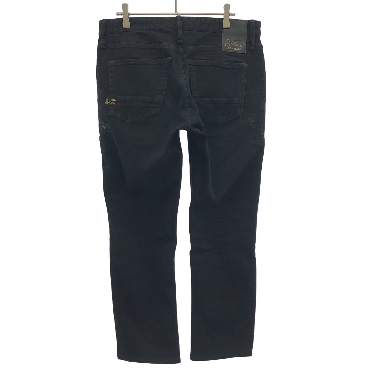 【限定】DENHAM デンハム RAZOR MIJ リペア加工 シリアル入り DENHAM デンハム RAZOR SLIM FIT ダメージリペア加工デニムパンツ