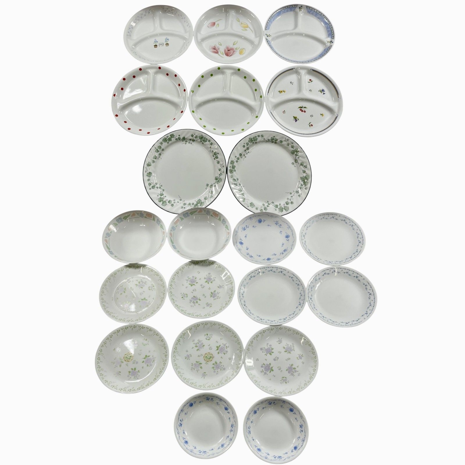 ★ コレール CORELLE 21点 まとめ商品 ランチプレート ボウル 平皿 小皿 など 花柄 食器 ビトレル 現状品 5.95kg