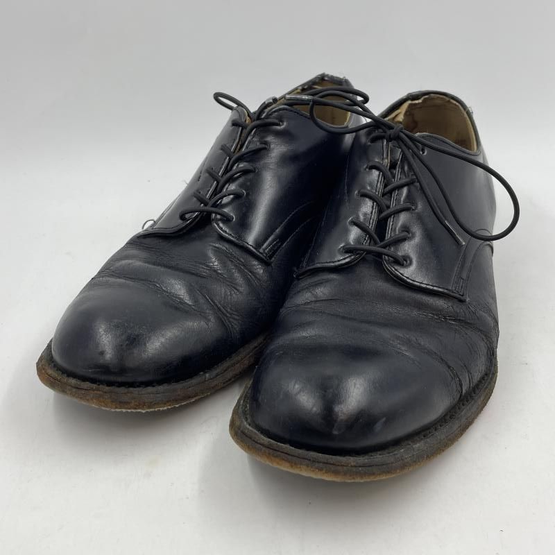 usnavy サービスシューズ　70s 26.5 1971年製　8.1/2 中古】70s USN サービスシューズ ブラック サイズ 7 1/2 △紐非純正