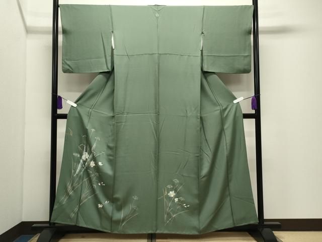 平和屋着物●訪問着　枝花文　金彩　正絹　逸品　CABI0972gh
