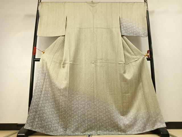 平和屋着物●名門　藤娘きぬたや・総絞り(杢目絞り)　訪問着　草花文　暈し染め　正絹　逸品　AABK1291fy 38,870円