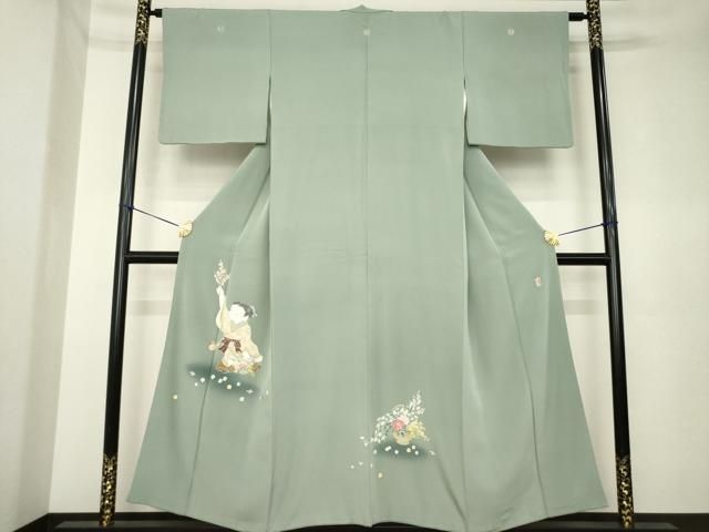 平和屋着物●二代目・由水十久　本加賀友禅　色留袖　童子　暈し染め　正絹　逸品　AABK4476ck