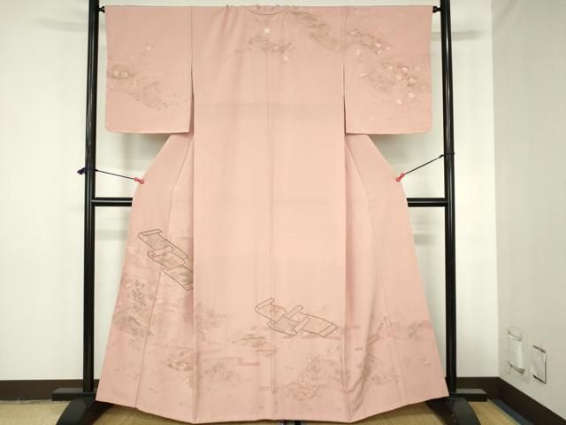 平和屋着物●中国三大刺繍　スワトウ刺繍　汕頭刺繍　相良刺繍　総刺繍　訪問着　蒔絵花文　正絹　逸品　DABH0762op 35,490円