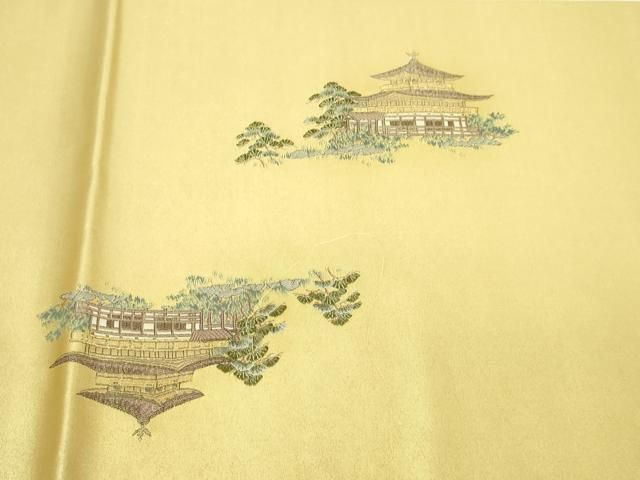 平和屋本店○西陣 太鼓柄袋帯 京百景絵図 本金箔 金泥箔 上代53万 証紙