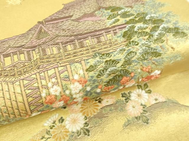 平和屋本店○西陣 太鼓柄袋帯 京百景絵図 本金箔 金泥箔 上代53万 証紙