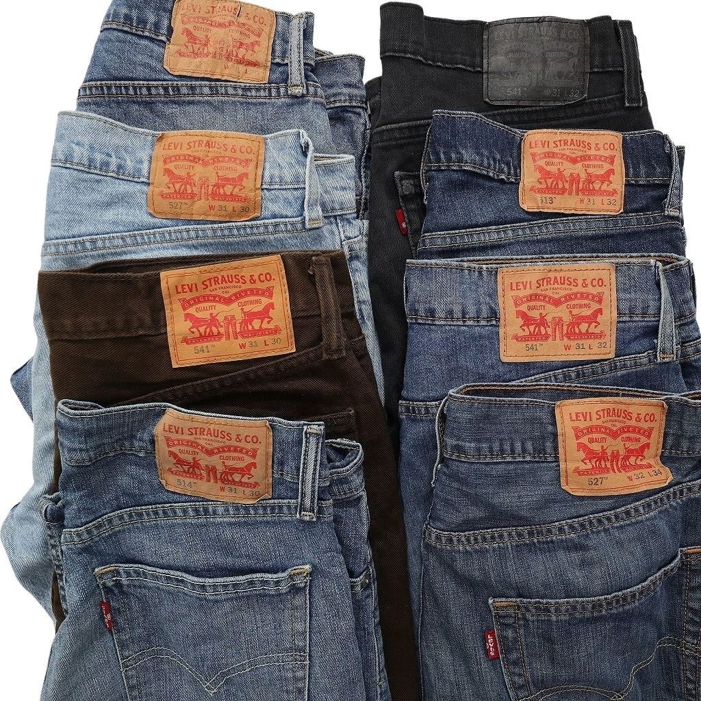 【訳あり】 古着卸 まとめ売り リーバイス 品番MIX デニム パンツ 15枚セット (メンズ ) フェード インディゴ アメカジ 中古 古着 WA2900