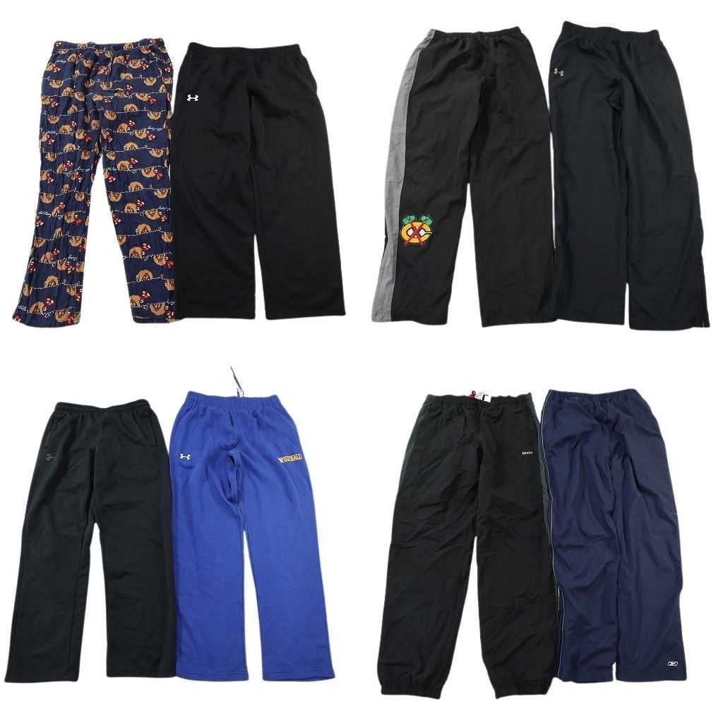 古着卸 まとめ売り ブランド パンツ 8枚セット ( メンズ L ) リーボック アンダーアーマー オールドネイビー 中古 古着 NF4365 7,350円