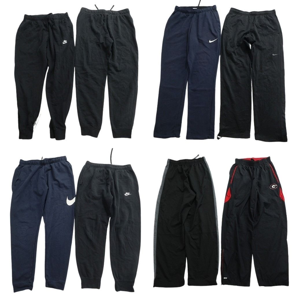 古着卸 まとめ売り NIKE ナイキ パンツ 8枚セット ( メンズ M ) ジャージ イージーパンツ スウェット スウォッシュロゴ 中古 古着 NF4446