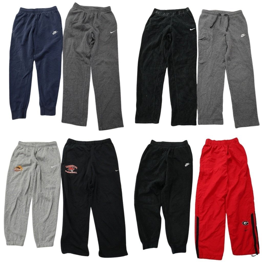 古着卸 まとめ売り ナイキ パンツ 8枚セット ( メンズ S ) スウェットパンツ ジャージ スウォッシュロゴ 中古 古着 NF4507