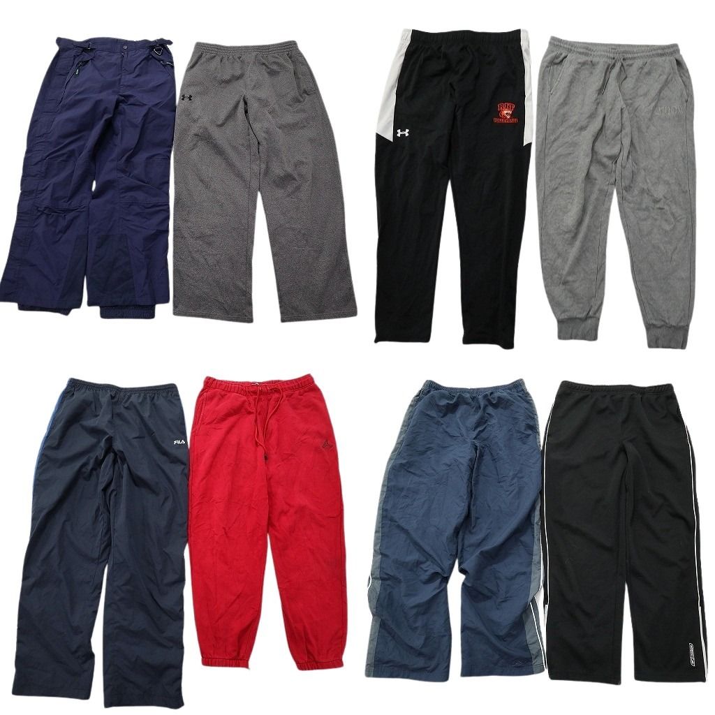 古着卸 まとめ売り ブランドMIX パンツ 8枚セット ( メンズ XL ) ナイロンパンツ スウェットパンツ EBTEK 中古 古着 NF4520