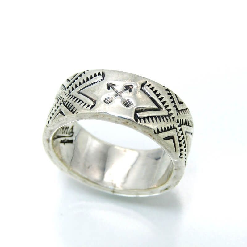 NORTH WORKS × Barns ノースワークス リング 別注 Stamp Ring スタンプ SV900 ナバホスタイル メンズ レディース 17号  28012870 NORTH WORKS × Barns ノースワークス リング 別注 Stamp Ring スタンプ
