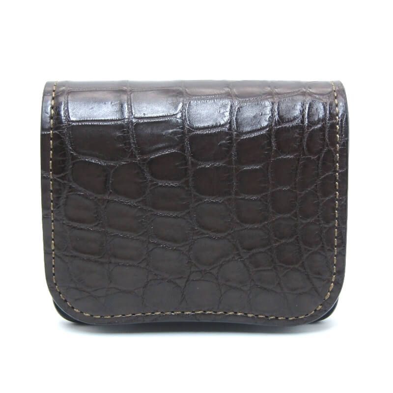 美品 WILDSWANS ワイルドスワンズ ミニ財布 クロコダイル PALM パーム