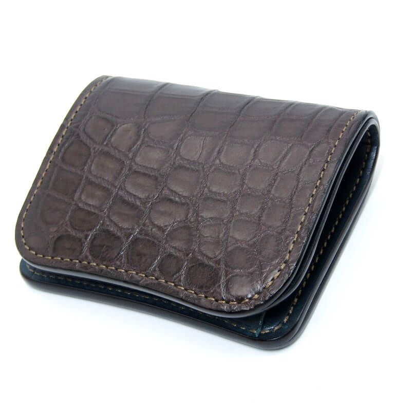 美品 WILDSWANS ワイルドスワンズ ミニ財布 クロコダイル PALM パーム