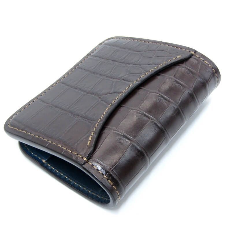 美品 WILDSWANS ワイルドスワンズ ミニ財布 クロコダイル PALM パーム