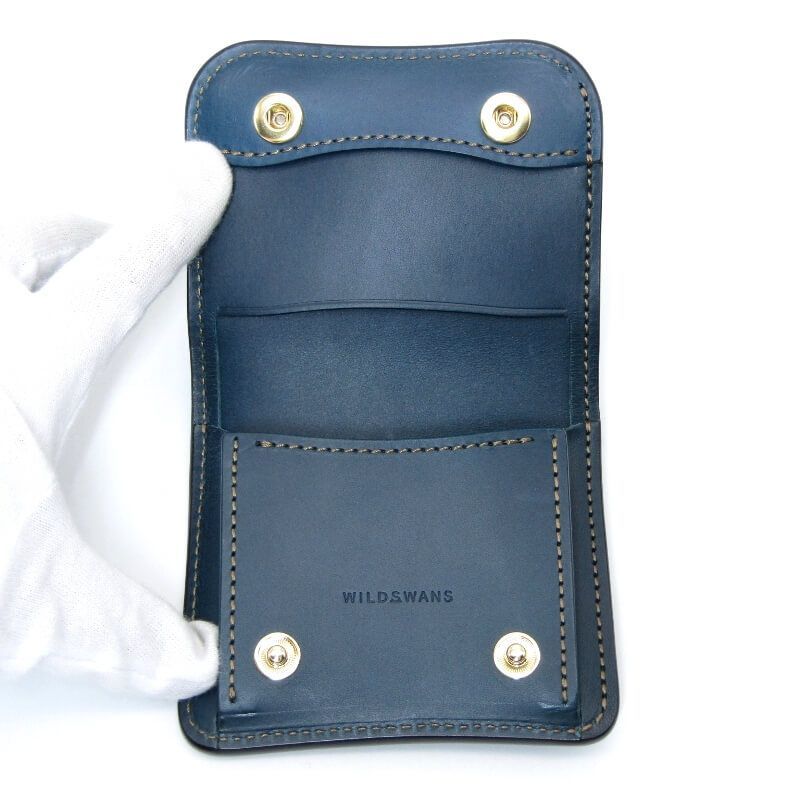 美品 WILDSWANS ワイルドスワンズ ミニ財布 クロコダイル PALM パーム