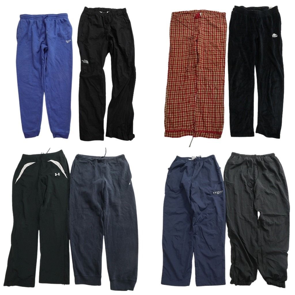 古着卸 まとめ売り ブランド パンツ 8枚セット ( メンズ M/L ) ノースフェイス リーボック ノーティカ カッパ 中古 古着 NF4545