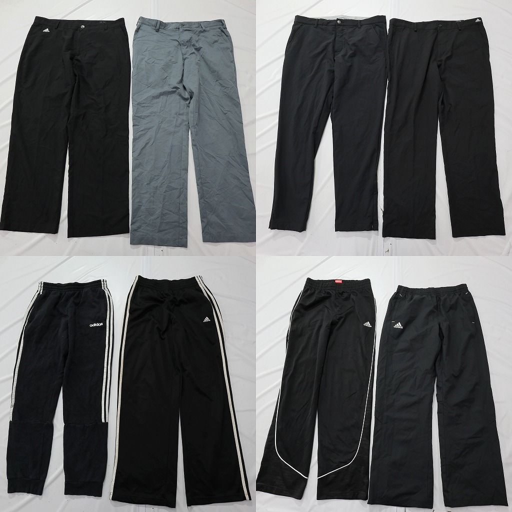 古着卸 まとめ売り アディダス パンツ 8枚セット ( メンズ M/36 ) スリーストライプス イージーパンツ 中古 古着 NF4577