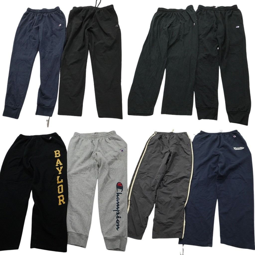 古着卸 まとめ売り チャンピオン パンツ 8枚セット ( メンズ L ) スウェット 英文字 イージーパンツ 中古 古着 NF4596 8,554円