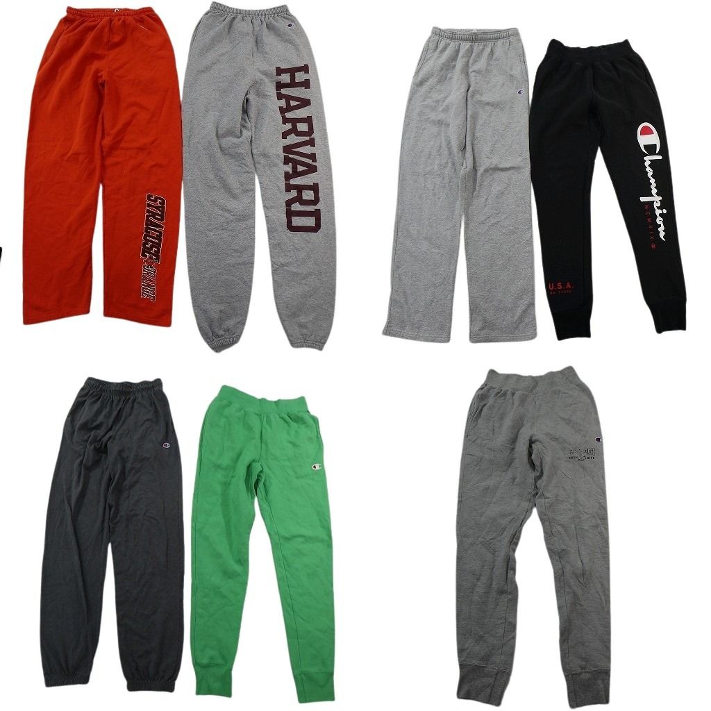古着卸 まとめ売り チャンピオン パンツ 7枚セット ( メンズ S ) スウェットパンツ イージーパンツ カレッジロゴ 中古 古着 NF4606