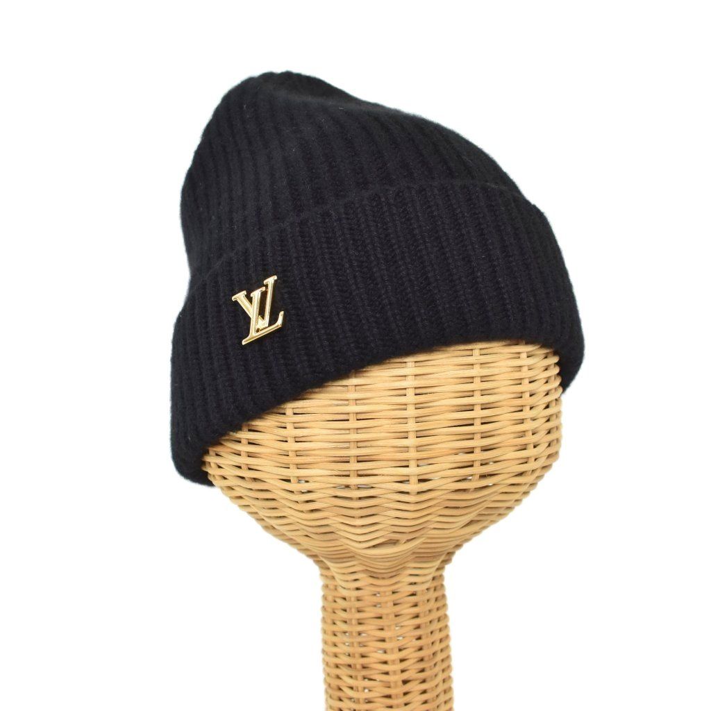 ルイヴィトン LOUIS VUITTON ビーニー LV スパーク ニット帽 帽子 黒