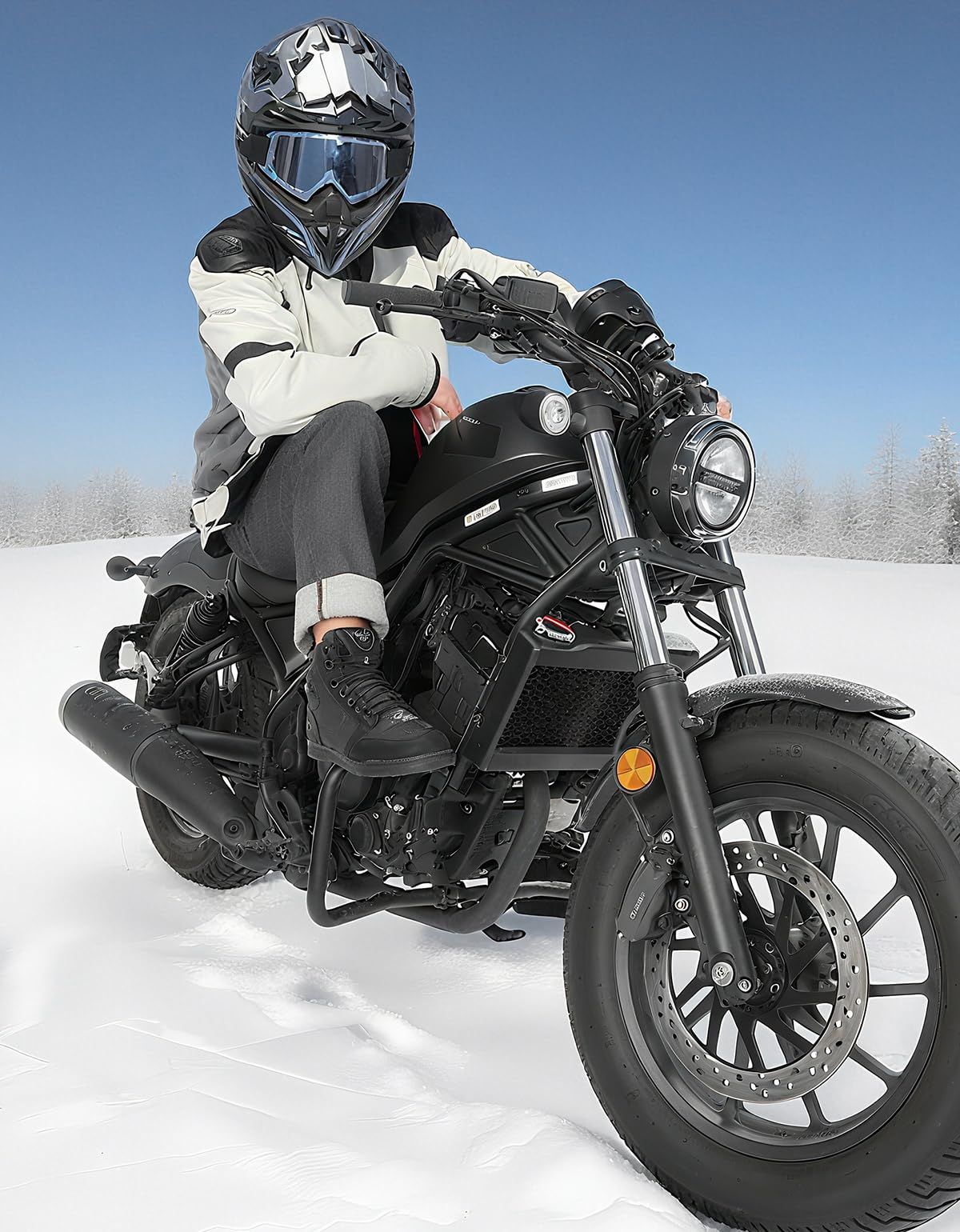 新品 [KEMIMOTO] バイク シューズ メンズ 秋冬用 防寒保温 