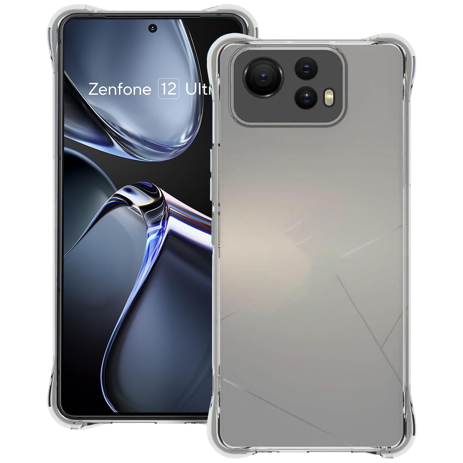 新品 TIFIYA Zenfone 12 Ultra 用 ケース クリア TPUカバー 四隅?化