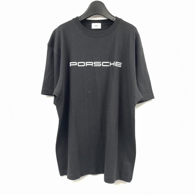 【中古】SOPH.×PORSCHE ロゴTシャツ ブラック サイズXL ソフ ポルシェ[17]